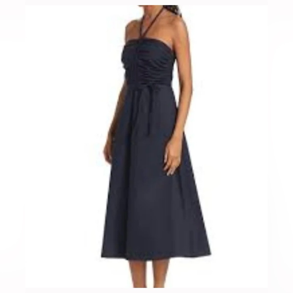 Veronica Beard Navy Halter Midi Dress sz8